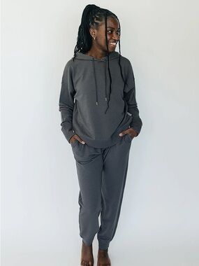 Woolx S Women Luxury All Year Charcoal Jogger Merino Blend Eco Travel Quick Dry